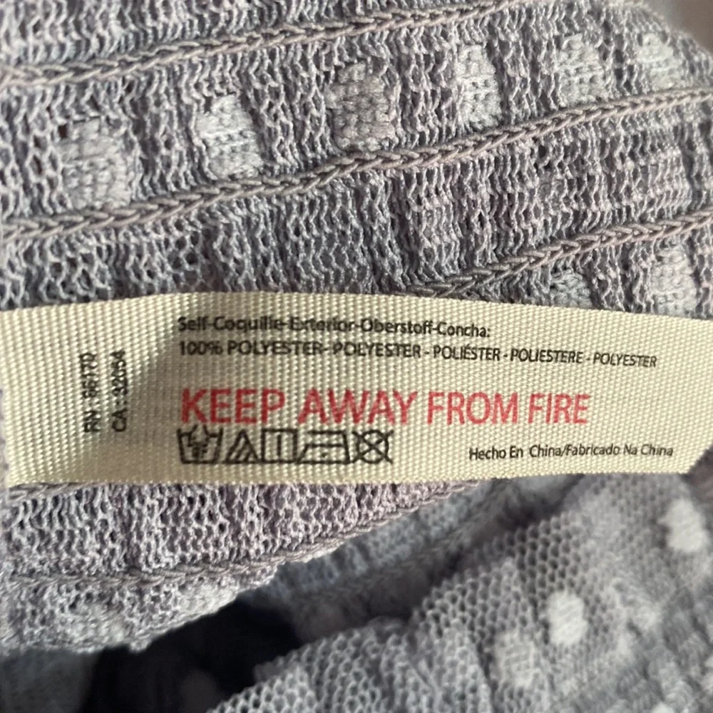 (A7) Free People Grey‎ Mesh Smocked Long Sleeve Crop Top, Size Small, NWT